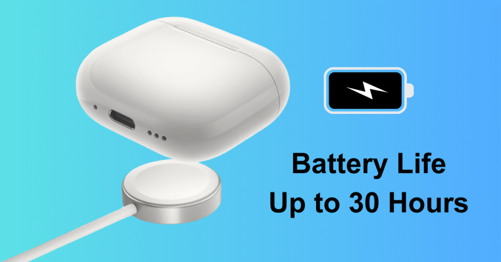 Apple AirPods 4 Battery Life up to 30 Hours 