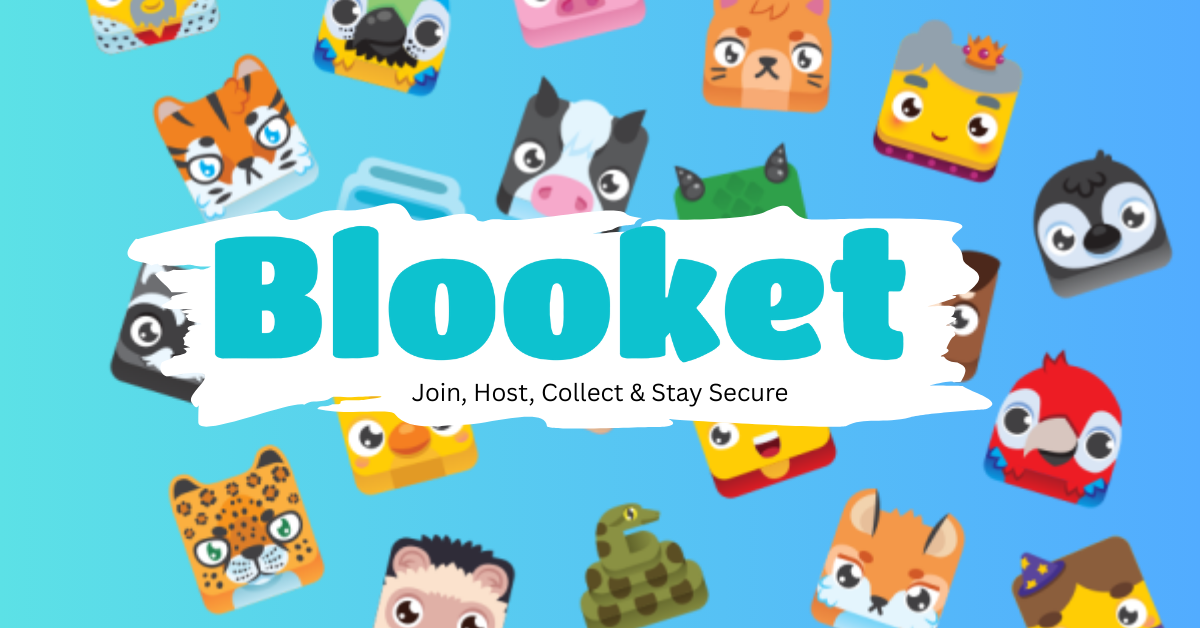 Colorful blook characters around Blooket 2025 banner.